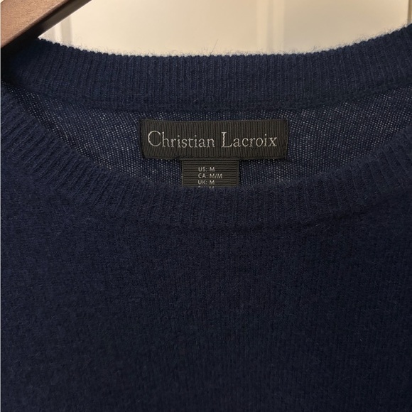Christian Lacroix Navy Blue Men's Cashmere & Wool blend Sweater - Picture 5 of 6